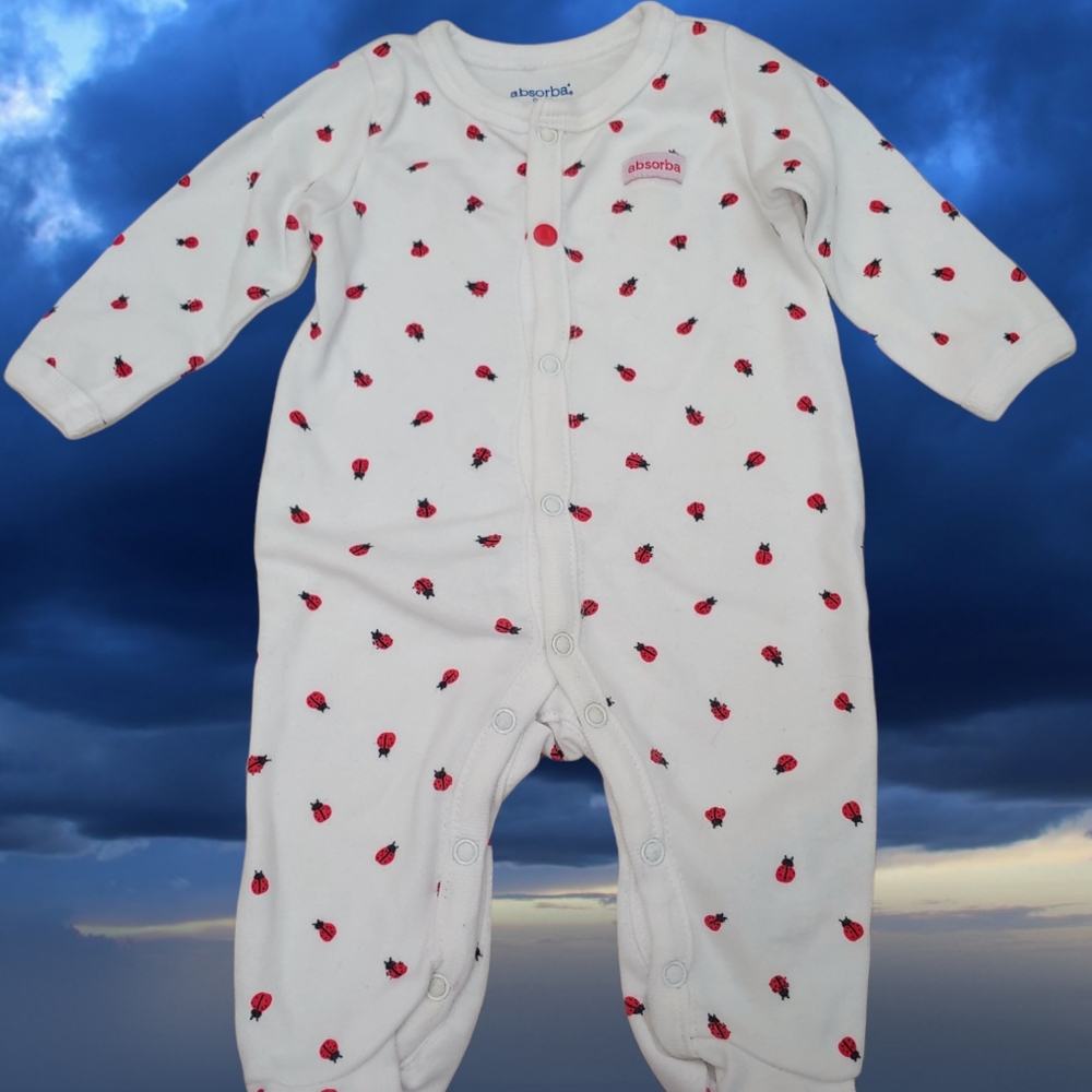#1063 ladybug sleeper 0-3 month